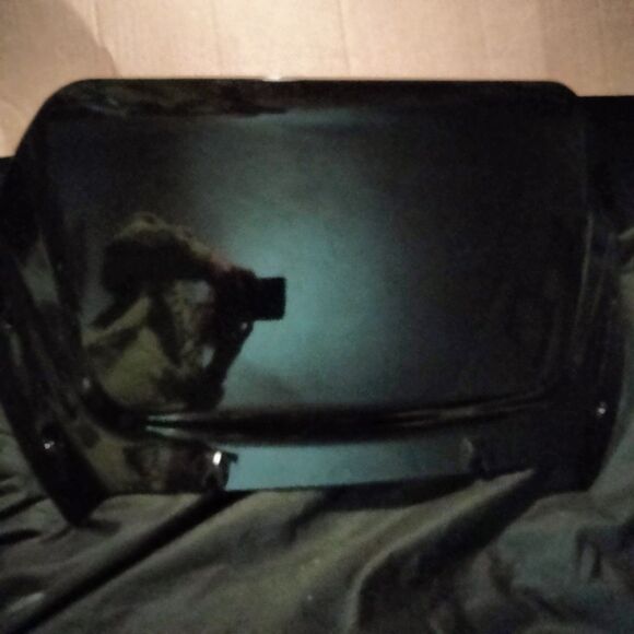 11.5" Wave Windshield Windscreen Wind Splitter Compatible for Harley CVO Black - Picture 9 of 11